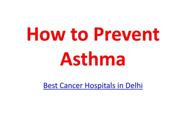 How to Prevent Asthma