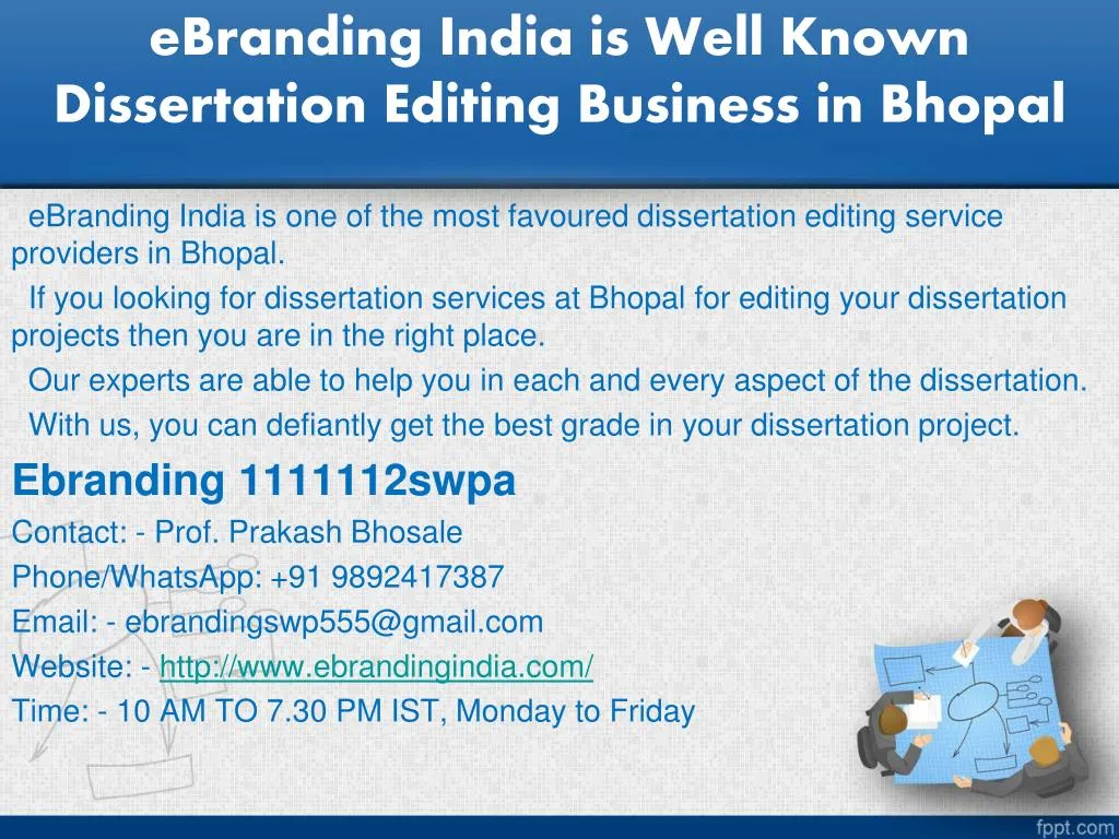 ebranding india is well known dissertation editing business in bhopal