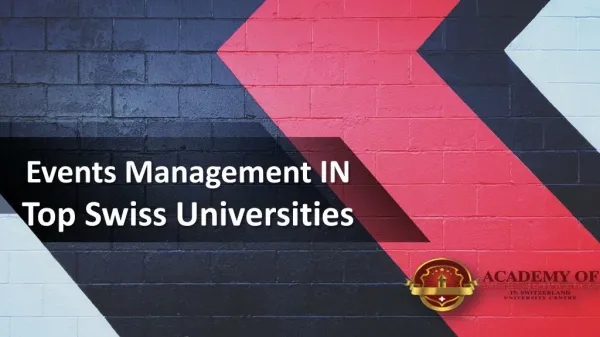 Events Management IN Top Swiss Universities