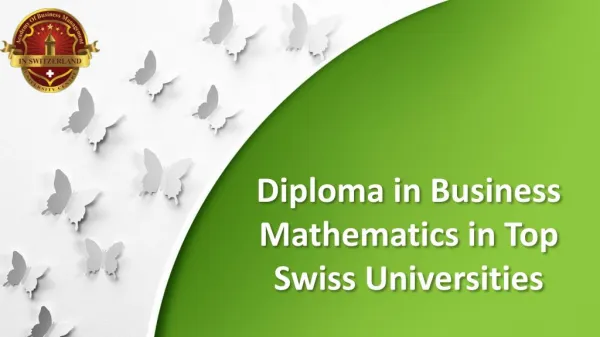Diploma in Business Mathematics in Top Swiss Universities