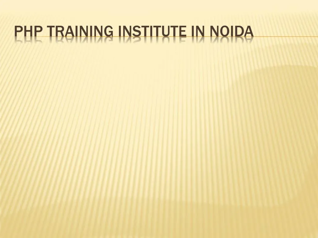 php training institute in noida