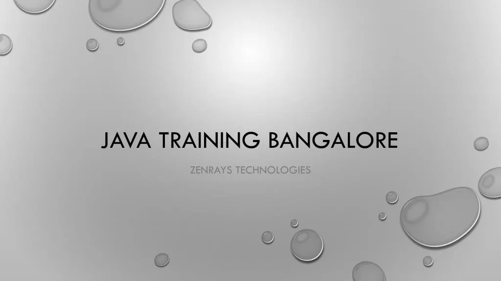 java training bangalore