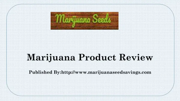 Marijuana Product Review