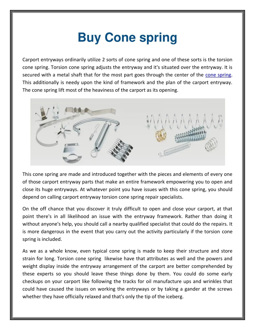 buy cone spring