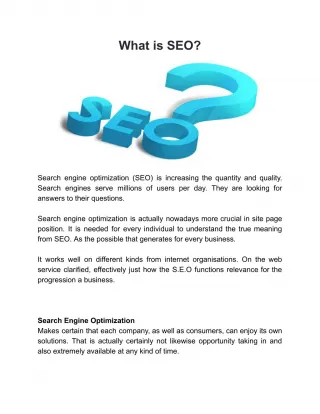 What is Search Engine Optimization(SEO) - slide 1