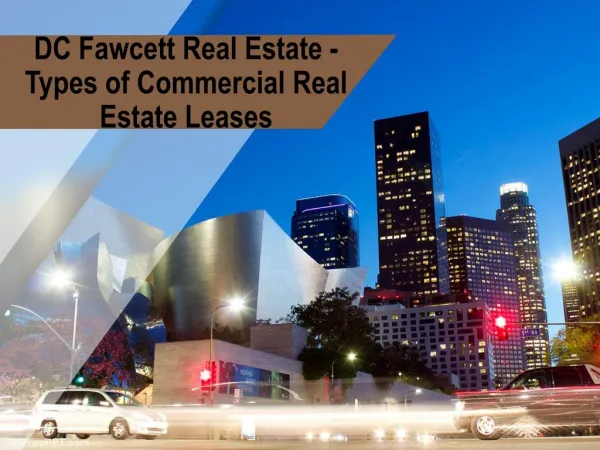 DC Fawcett Real Estate -Types of Commercial Real Estate Leases