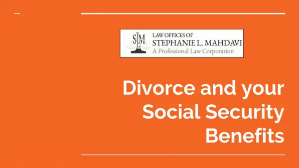 Divorce and your Social Security Benefits