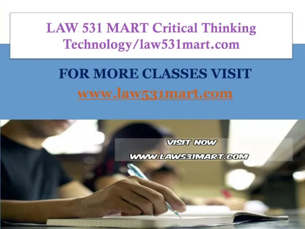 LAW 531 MART Critical Thinking Technology/law531mart.com