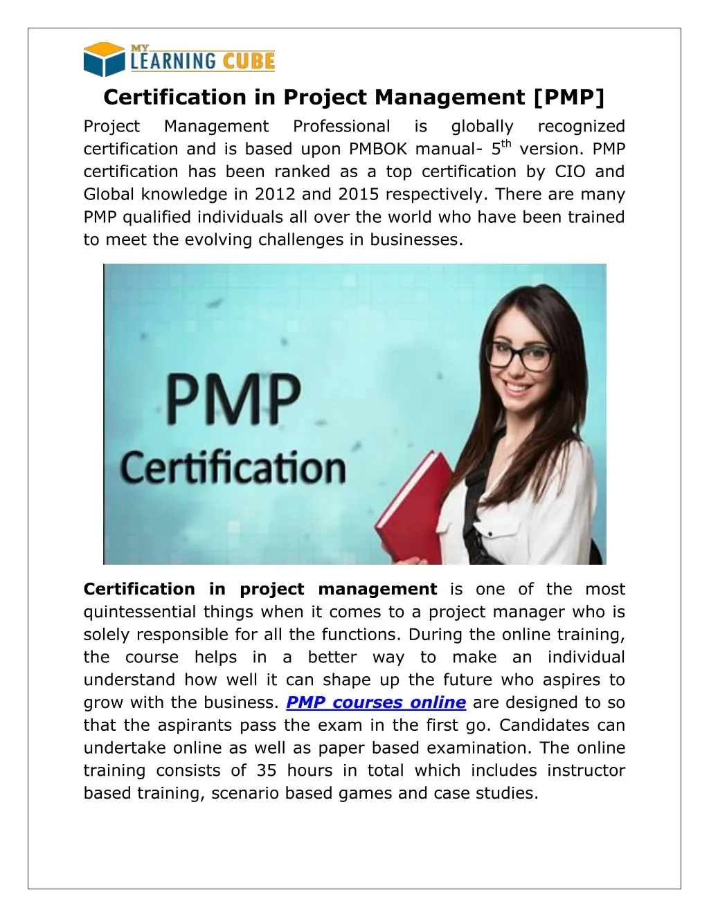 certification in project management pmp project