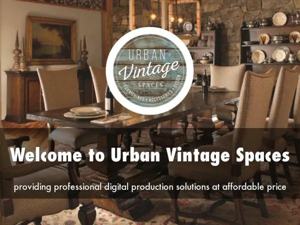 Information Presentation Of Urban Vintage Spaces