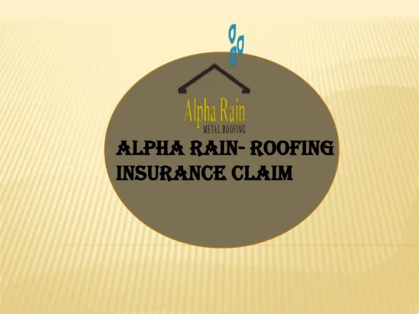 Repair your roof with Alpha Rain
