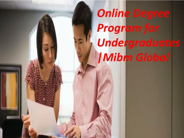 online degree program for undergraduates mibm