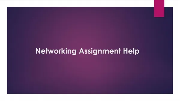 Networking Assignment Help