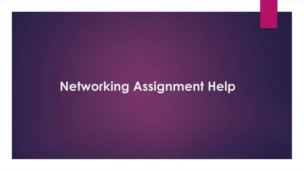 networking assignment help