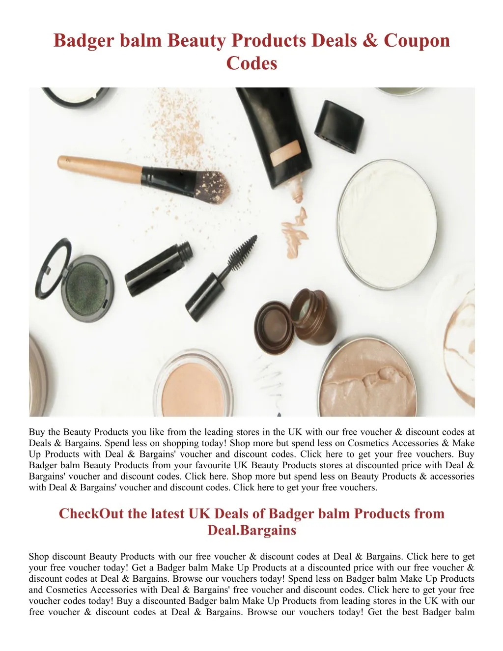 badger balm beauty products deals coupon codes