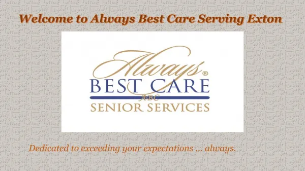 In home Care Southeastern Pennsylvania - Always Best Care