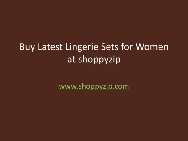 Buy Latest Lingerie Sets for Women at shoppyzip