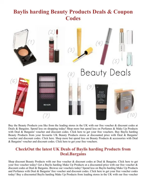 Baylis harding Beauty Products - Deal.Bargains