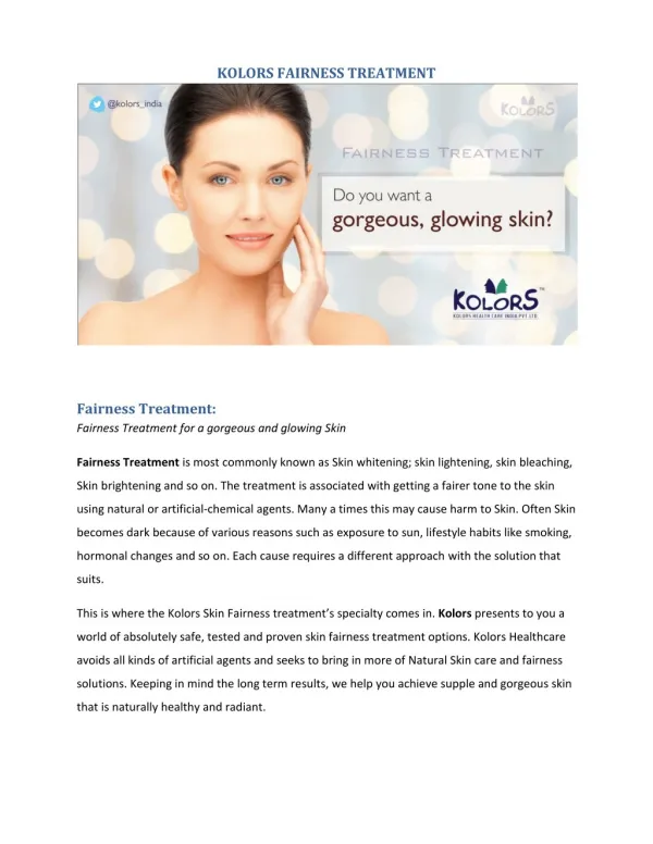 Fairness Treatment |skin care | skin whitening forever | skin lightening