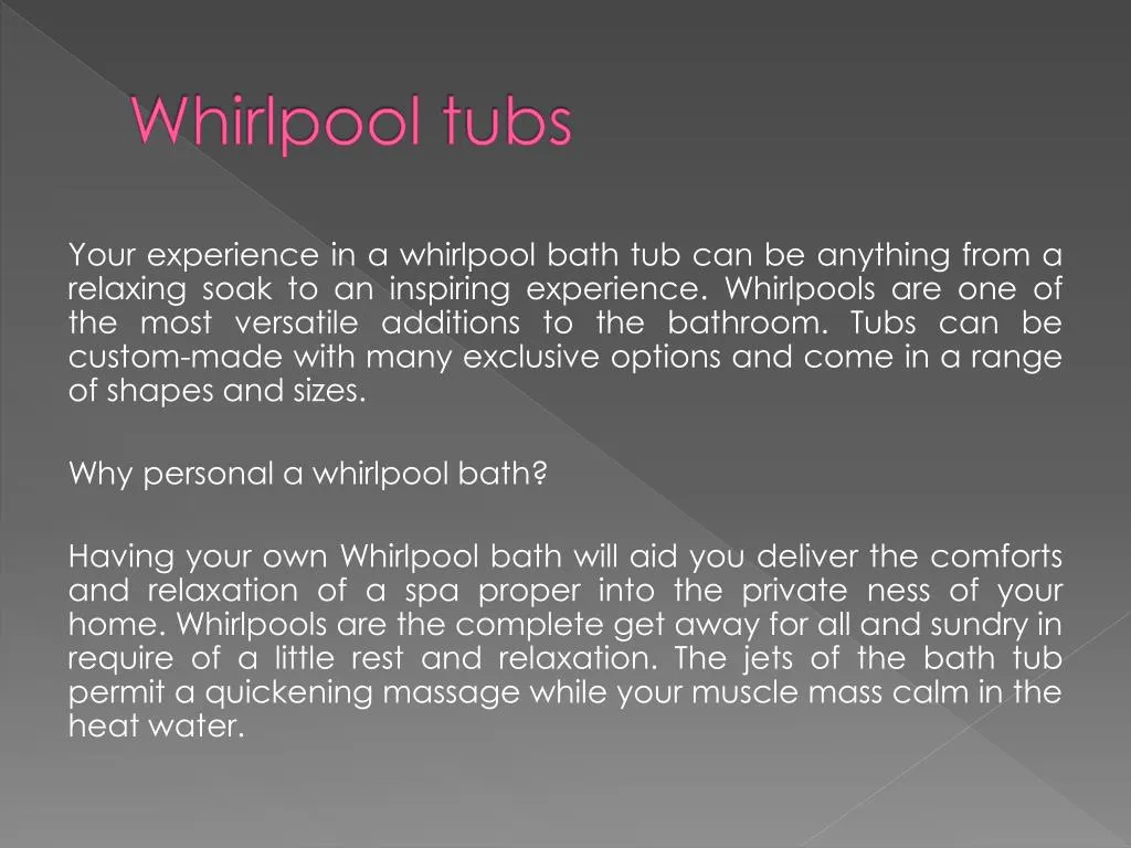 whirlpool tubs