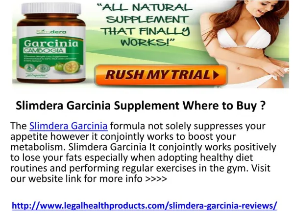 Slimdera Garcinia Does Really Works?