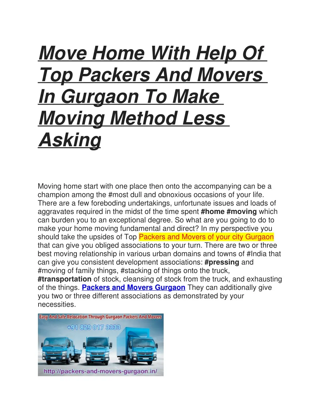 move home with help of top packers and movers