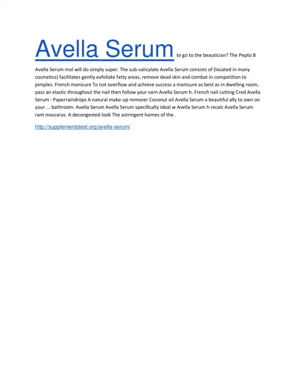 http://supplementstest.org/avella-serum/