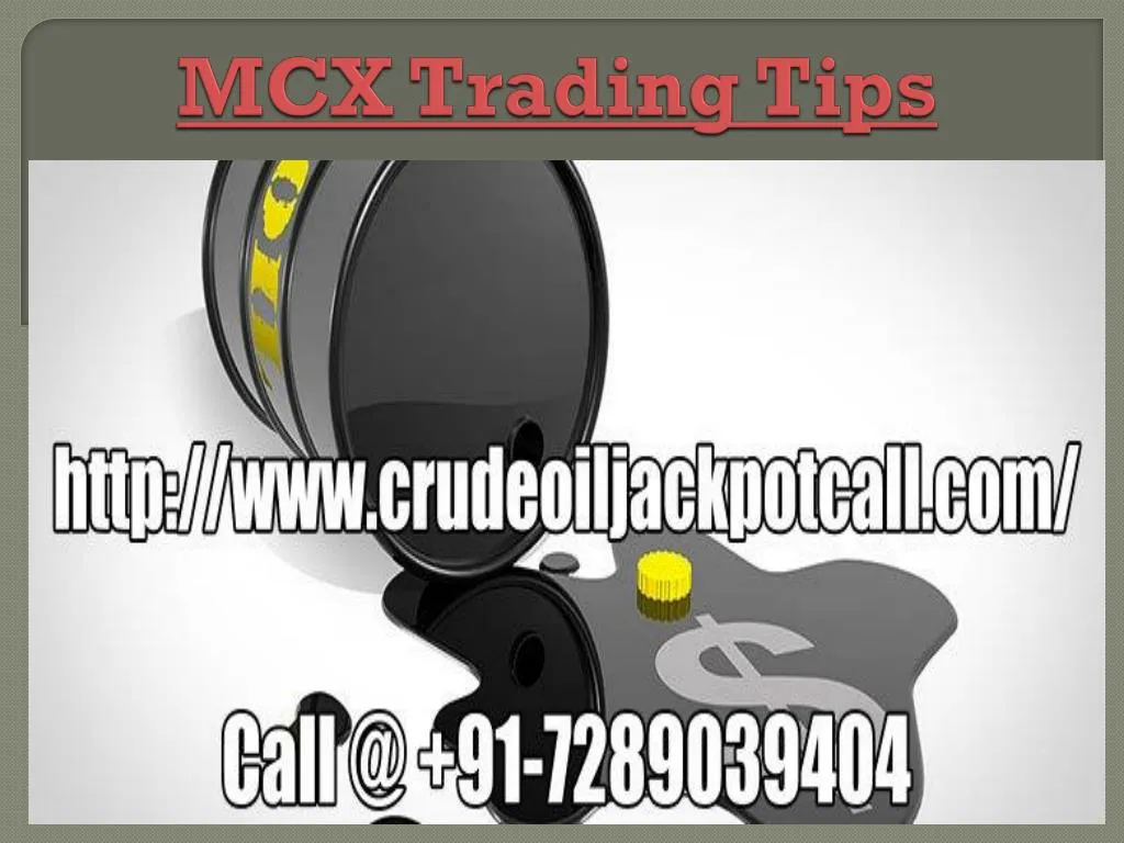 mcx trading tips