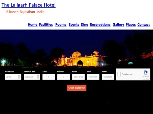 The Lallgarh Palace Hotel, Bikaner, Rajasthan, India, Book best 4 Star Hotel in Bikaner online directly from our website