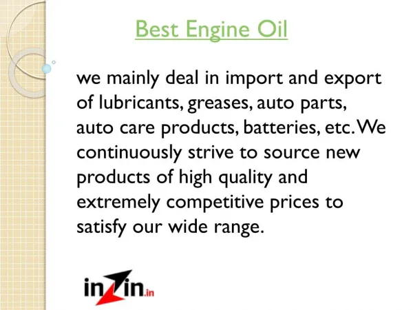 Best Engine Oil-inzin.in