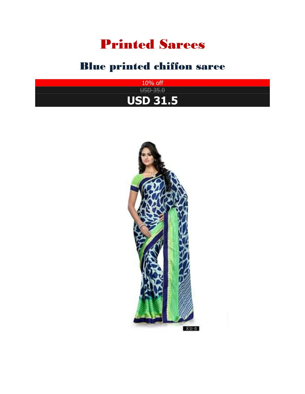 printed sarees