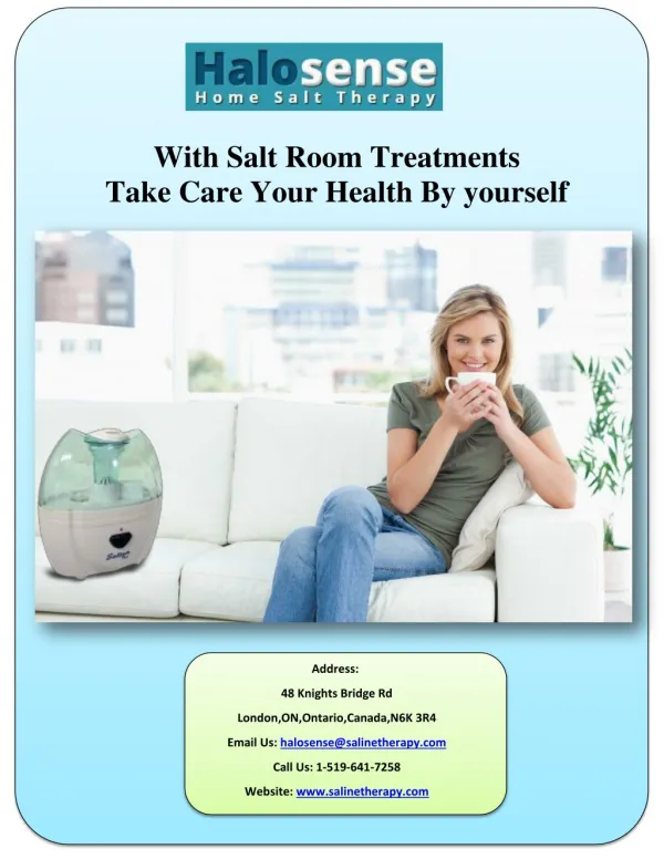 With Salt Room Treatments Take Care Your Health By yourself