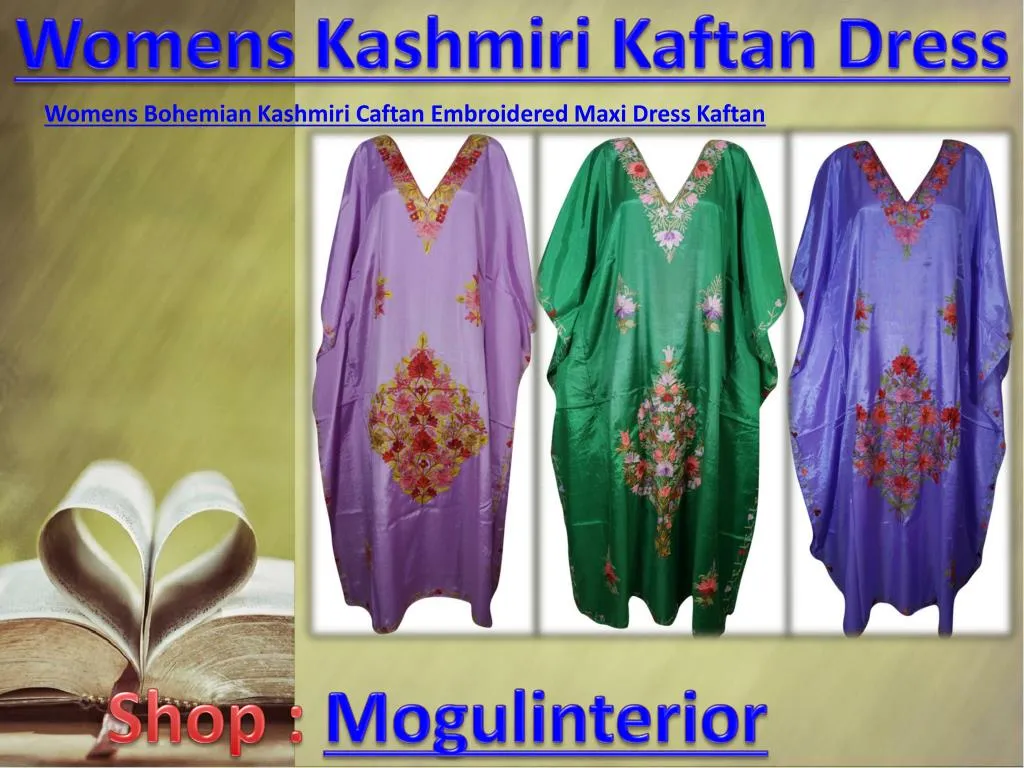 womens kashmiri kaftan dress