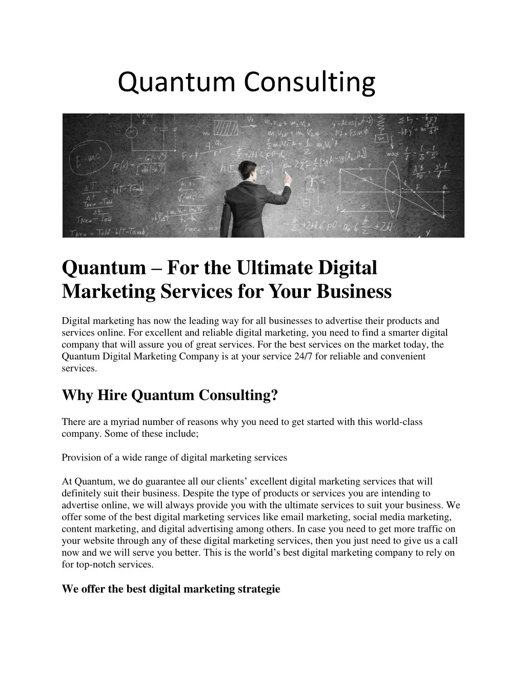 quantum consulting