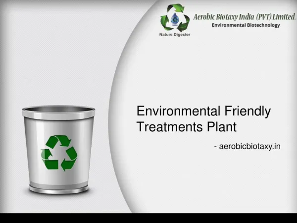 Biological Treatments - Aerobic Biotaxy