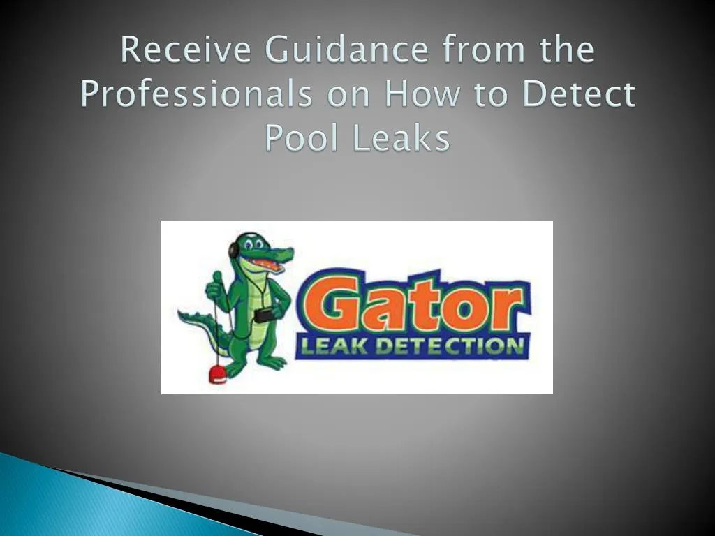 receive guidance from the professionals on how to detect pool leaks