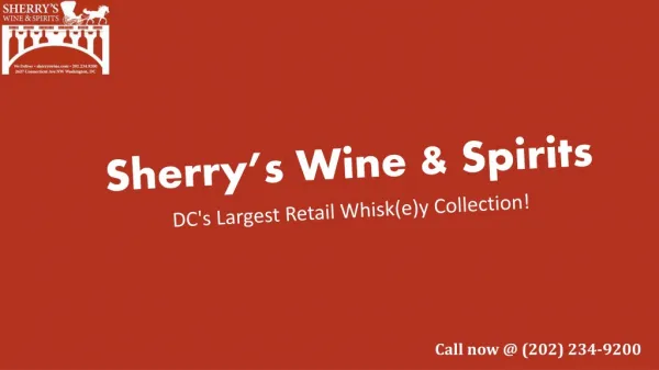 Beer - Sherry's Wine and Spirits | Call on (202) 234-9200