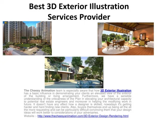 Best 3D Exterior Illustration Services Provider