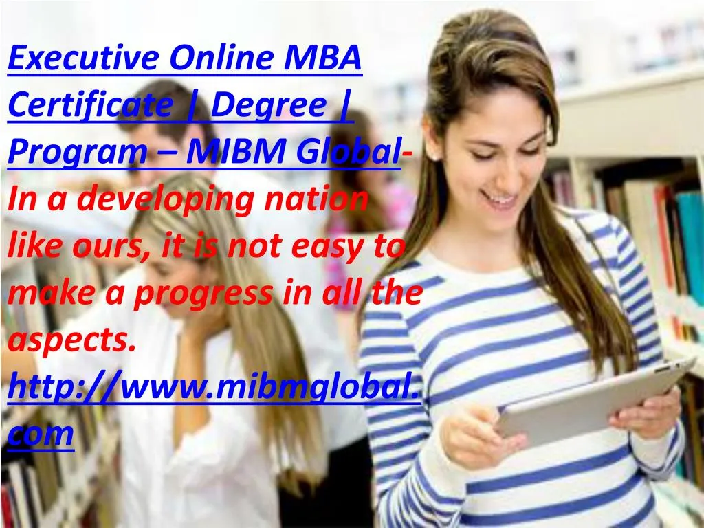 executive online mba certificate degree program