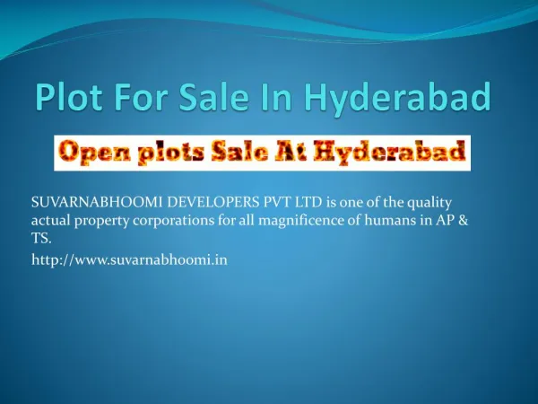 plot for sale in hyderabad