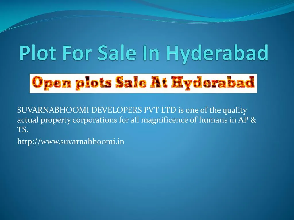 plot for sale in h yderabad