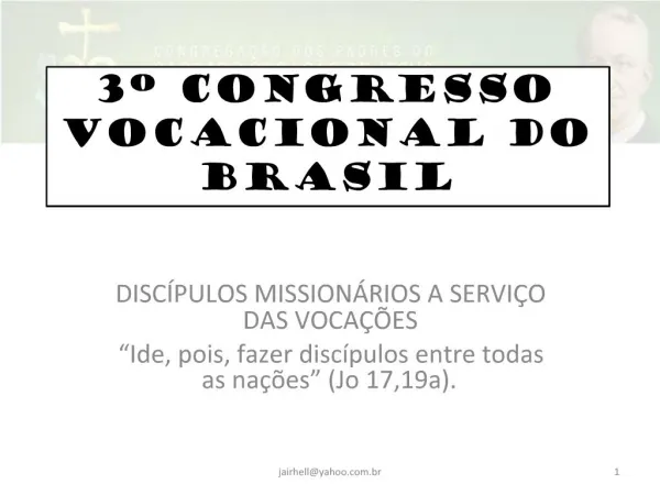3 Congresso Vocacional do Brasil