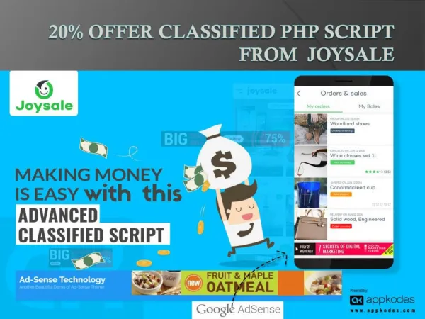 20% Offer Classified Php Script from Joysale