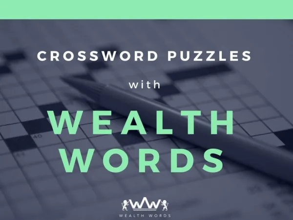 Crossword Puzzles With WealthWords