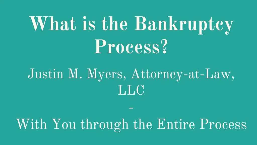 what is the bankruptcy process