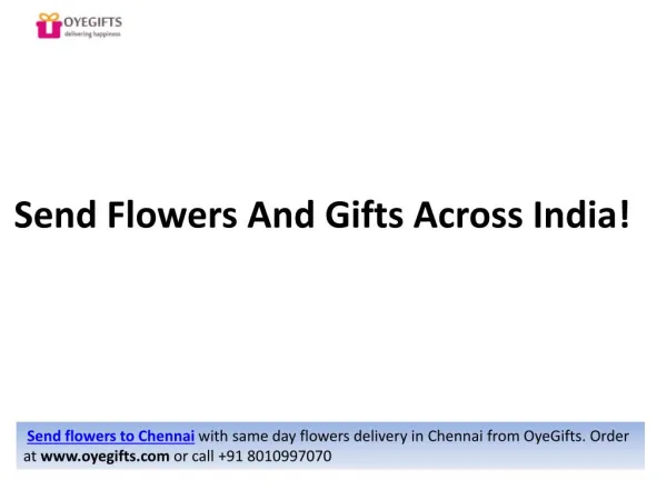 Send Flowers To Chennai
