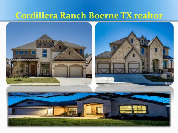 Cordillera Ranch Boerne TX realtor