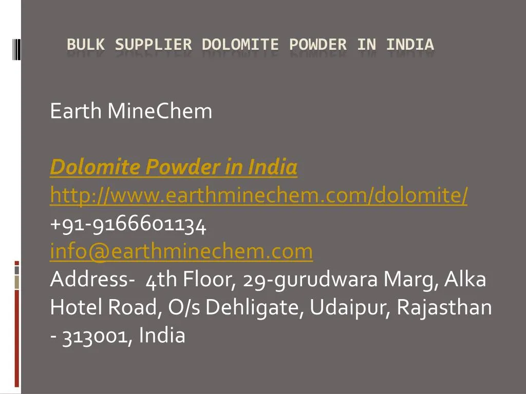 bulk supplier dolomite powder in india