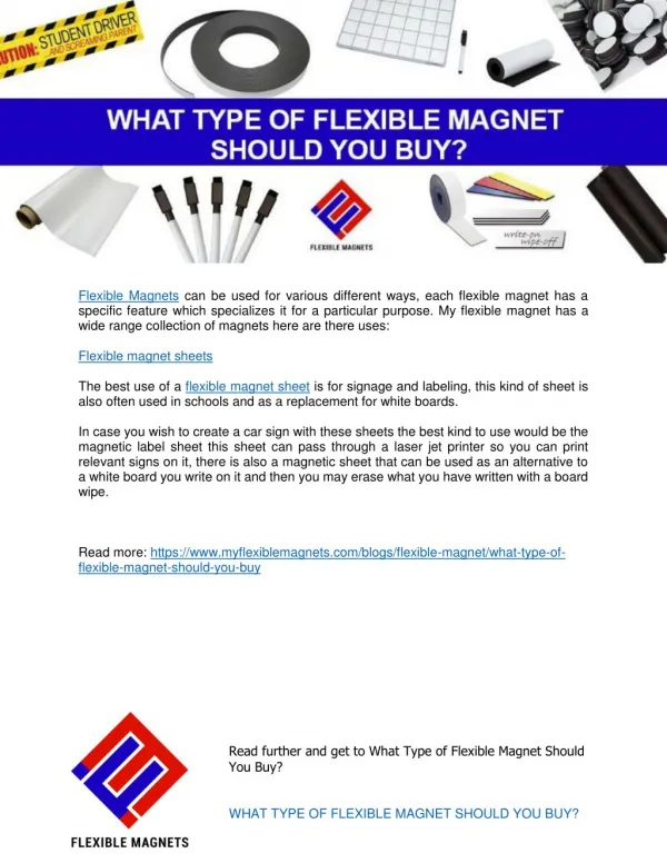What Type of Flexible Magnet Should You Buy?