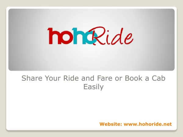 Carpooling App - HoHo Ride